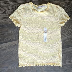 White & Yellow stripped shirt